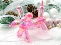 Ballonfigur Hund in Rosa-Pink bringt den Jahrmarkt-Flair direkt an Weihnachtsbaum, Geburtstagstisch oder Adventskranz 3