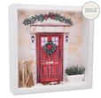 Geschenkrahmen Holz Bilderrahmen Diorama Geldgeschenk Gutschein Weihnachtstüre Rot Weihnachtspost 1