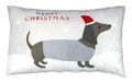 Kissen Hund Dackel Merry Christmas Weihnachten Sofakissen Deko Geschenk 50 x 30cm  1