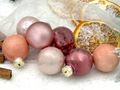 45 Weihnachtskugeln Christbaumkugeln Rosé Mix Glas Christbaumschmuck Weihnachtsdeko 3