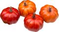 Mini Deko Kürbisse in Orange & Terracotta Künstlich Sehr Realistisch Herbst Halloween Basteln 4 Stück 1