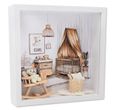 Geschenkrahmen Holz Diorama Geldgeschenk Gutschein Geburt Taufe Baby Beige Kinderzimmer Deko Boho PERSONALISIERT 1