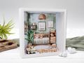 Handgefertigte & personalisierte Geschenkrahmen aus Holz - Diorama Geschenk zur Taufe, Babyparty, Geburt oder Kinderzimmer Deko 2