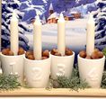 4er Kerzenhalter mit 1 2 3 4 Zahlen als  Adventskranz Tischdeko Weihnachtsdeko Weihnachten Geschenk 5