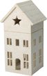 Deko Filz Haus in Wollweiß mit LED Lichterkette - batteriebetrieben Leuchthaus Weihnachten Geschenk 28cm H  2