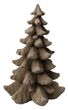 Tannenbaum Weihnachtsbaum Braun beflockt Weihnachten Tischdeko Weihnachtsdekoration Deko Figur Polyresin 20cm H 1