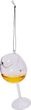 Christbaumschmuck Glas Weinglas Weißwein Transparent Anhänger Geschenk Weihnachten Weihnachtsbaum Deko 10cm 1