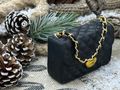 Glitzernde schwarze Handtasche als Christbaumschmuck Baumschmuck Deko Geschenkidee 3
