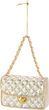 Christbaumschmuck Glas Handtasche Frauentasche Creme Gold Glitzer Anhänger Geschenk Weihnachten Deko 8cm 1