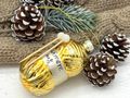 Christbaumschmuck Gas Gold Anhänger Wolle Strickwolle Wollknäuel Geschenk 4