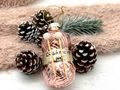 Wollknäuel mit Stricknadeln aus Glas Rosa Christbaumschmuck Weihnachtsbaumschmuck Anhänger Weihnachtsdeko 3