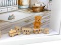 Geschenkrahmen Holz Geldgeschenk Gutschein Geburt Taufe Baby Beige Eukalyptus Kinderzimmer Boho PERSONALISIERT 3