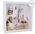 Geschenkrahmen Holz Geldgeschenk Gutschein Geburt Taufe Baby Beige Eukalyptus Kinderzimmer Boho PERSONALISIERT 1