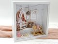 Personalisierter Geschenk Bilderrahmen zur Geburt, Geburtstag oder Taufe mit rosa Baby-Motiv Kinderzimmer Boho 6