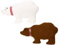 Kissen Deko Bär Braunbär Eisbär Weiß Polyester Zierkissen Weihnachten Kinderzimmer Geschenk 60cm Lang 1