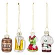 Christbaumschmuck Bayrische Weihnachten Bierfass Bierkrug Dirndl Hemd Glas Oktoberfest 4 Stück 1