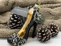 Baumschmuck Glas High-Heel Schwarz Gold - Glamouröser Christbaumschmuck in Form eines Stöckelschuh 2