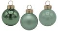 Christbaumschmuck Weihnachtskugeln Grün Salbei Mix Glas Ø 2,5 cm Weihnachten Deko 24 Stück 1