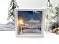 Winter- und Städtereise Geschenk Verpackung Berlin mit LED-Licht Brandenburger Tor Motiv und Kunstschnee 2