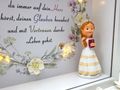 Geschenkrahmen Holz Bilderrahmen Diorama Geldgeschenk Gutschein Kommunion Konfirmation Mädchen Blond LED 3