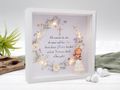 Geschenkrahmen Holz Bilderrahmen Diorama Geldgeschenk Gutschein Kommunion Konfirmation Mädchen Blond LED 2