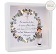Geschenkrahmen Holz Bilderrahmen Diorama Geldgeschenk Gutschein Kommunion Konfirmation Junge Eukalyptus LED 1