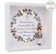 Geschenkrahmen Holz Bilderrahmen Diorama Geldgeschenk Gutschein Kommunion Konfirmation Junge Eukalyptus LED 1