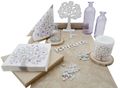 Tischdeko „Baum des Lebens“ in Beige & Lila Flieder – komplettes Deko SET für Kommunion Konfirmation  1
