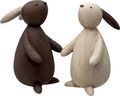 Deko Hasen 2er Set Osterhasen stehend – Holzoptik aus Polyresin in Braun & Beige – Oster- & Frühlingsdeko 7,5x8x14,5cm 1