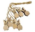 7 Mini Hasen aus Holz mit Kordel – Osterhasen Anhänger zum Aufhängen – Ostern Deko & Geschenkhänger 1
