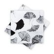 Cocktailservietten Ginkgo Schwarz Weiß – 20 Servietten Tischdeko Trauerfeier Gedenkfeier Beisetzung – 24x24 cm 1