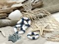 kleine Rettungsring Deko zum Basteln - Nautische Rettungsringe in Blau Weiß - Mini Ornamente für DIY Strand  3