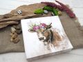 Servietten Kuhmotiv mit floralem Blumenkranz in Rosa & Pink - 20Stück 3