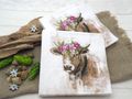 Servietten Kuh mit Blumenkranz für Oktoberfest-Dekorationen, bayrische Mottopartys, Trachtenfeste  feminine Bauernpartys 2