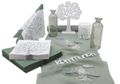 Tischdeko mit Motiv Baum des Lebens Salbei Grün – Deko Kommunion & Konfirmation, Taufe Firmung Komplett SET 1