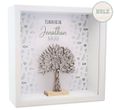 Personalisierter Holz Bilderrahmen Baum des Lebens christliche Symbole Konfirmation Kommunion Geburtstag Geschenk 1