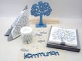 Festliche Tischdekoration „Baum des Lebens“ in Blau & Silber Deko für Kommunion oder Konfirmation Junge & Mädchen 5