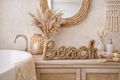 Deko Schriftzug Beach Holz und Kordel – Natur für Badezimmer, Strandbar, Wohnzimmer, Strandhaus, Strandhochzeit 4