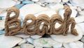 Deko Schriftzug Beach Holz und Kordel – Natur Strandhaus Look - Maritime Aufsteller Sommer Küstendeko 25 cm 6