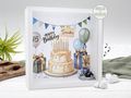 Personalisiertes Geburtstag Geschenk Bilderrahmen aus Holz - Musikspieluhr mit Melodie Happy Birthday 2