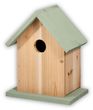 Vogelhaus Holz Grüntöne Frühling Sommer Garten Deko 20cm H 2