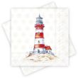 Servietten Leuchtturm Rot Weiß Kompass Creme Deko Tischdeko 33 x 33 cm 20 Stück 1