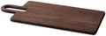 Schneidebrett Holz Dunkelbraun Massiv Brett mit Griff Küche 45x25cm 1
