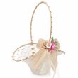 Streukörbchen Rosa Blumenkinder Hochzeit – Blumenkörbchen mit Leinen Rosa Blüten CLARA 1
