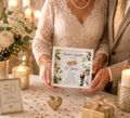 Goldhochzeit Geschenkidee - 50. Jahre Ehe Bilderrahmen Holz personalisiert mit Beleuchtung 4