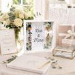 Hochzeit Geschenk Bilderrahmen personalisiert mit Eukalyptus & Mr. & Mrs. - handgefertigt von ZauberDeko 4