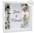 Hochzeit Geschenk Bilderrahmen personalisiert Eukalyptus Mr. & Mrs. Geldgeschenk Brautpaar 1