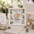 Geschenk Bilderrahmen LED personalisiert Eukalyptus - für Hochzeit Goldhochzeit, Silberhochzeit oder Jubiläum 3