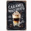 Metallschild Macchiato Caramel Rezept Kaffeebar Küche Deko Beach Bar Hochzeitsbar 20x30 cm 1