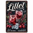 Metallschild Lillet Wild Berry Cocktail Rezept Küche Deko Beach Bar Pool Hochzeitsbar Party Sommer 20x30 cm 1